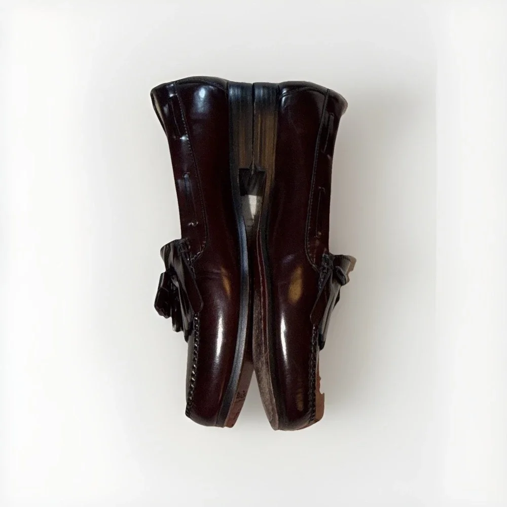 Cole Haan Men's Kiltie Tassel Pinch Toe Loafer Shoes Size 13 D Dark Burgundy
